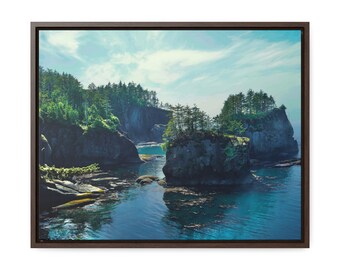 Cape Flattery, Neah Bay, Lienzo envuelto en galería, enmarcado