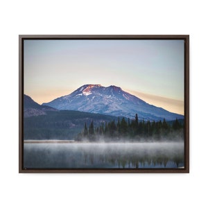 Sunrise over South Sister Mountain, Gallery Canvas Wraps, Framed