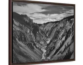 El Gran Cañón de Yellowstone, Gallery Canvas Wraps, Enmarcado, Fotografía de paisaje, Fotografía en blanco y negro,