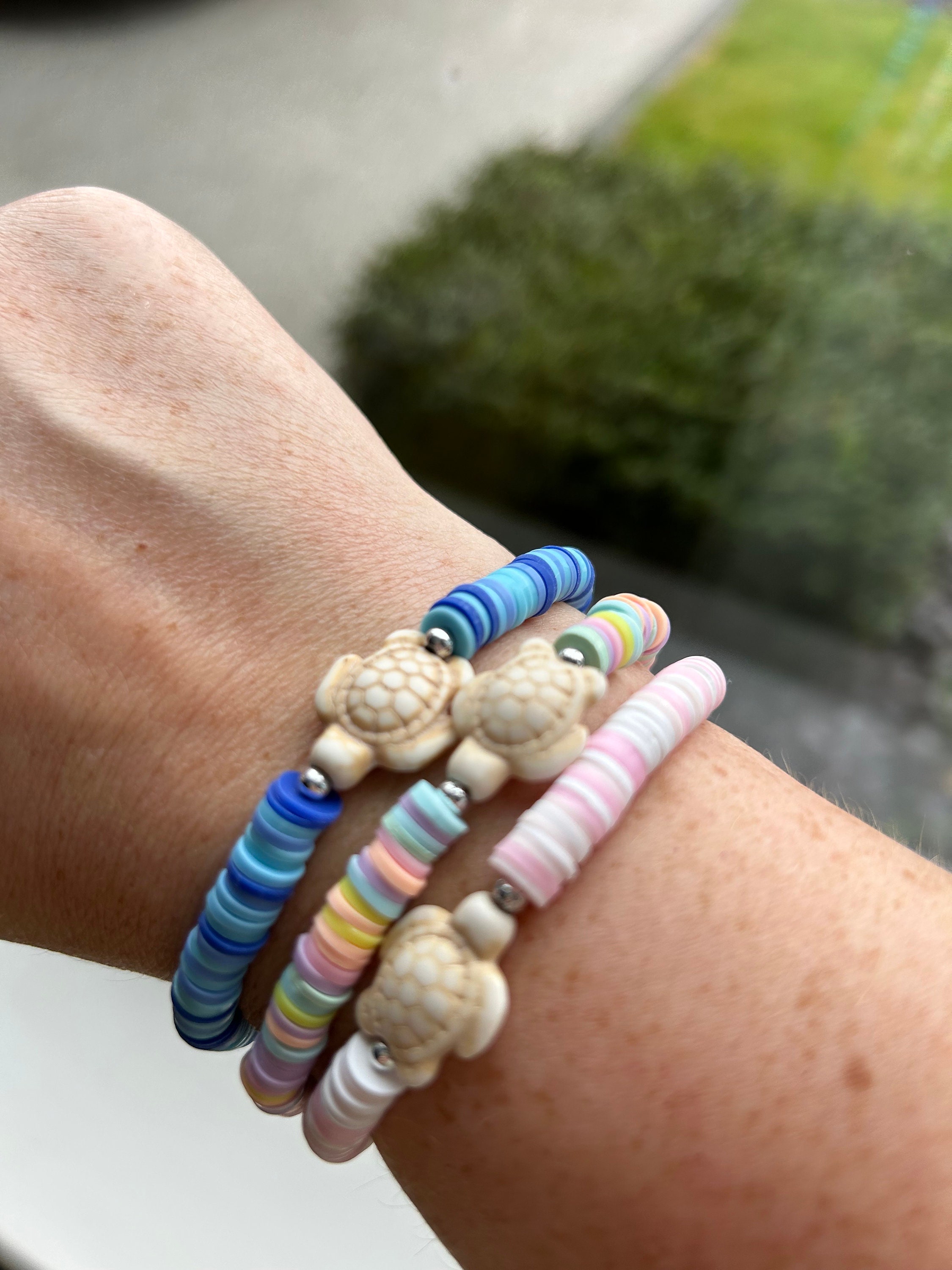 Pastel Clay Bead Confetti With Bracelet Charms 