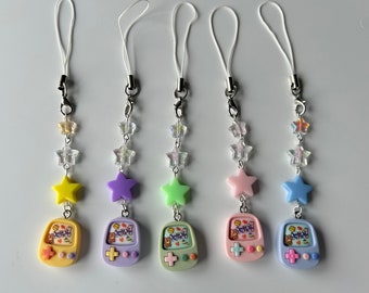 Handmade Retro Game Console Phone Charm: Beaded Y2K Accessory gamer girl