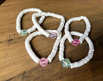 Green Seashell Clay Beaded Bracelet – B's Bracelets