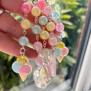 HANDMADE Kawaii Pastel Phone charms , beaded accessories, aesthetic, pastel phone charm, Y2k, cutecore,