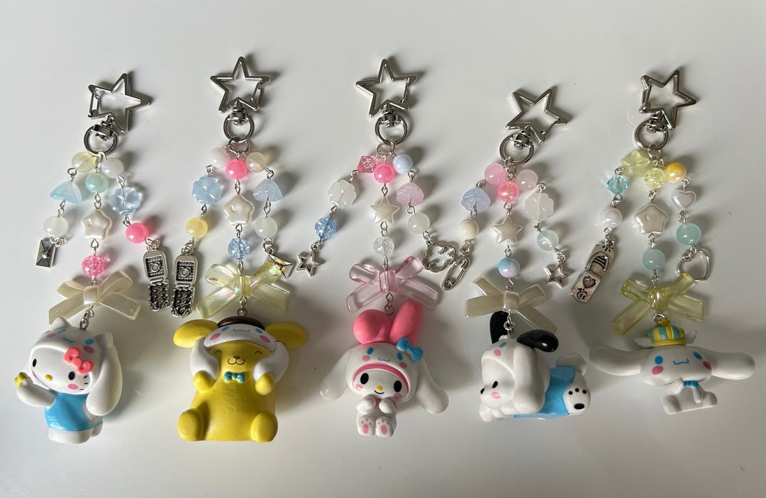 HANDMADE Cute Sanrio Inspired Cinnamoroll Cosplay Gashapon Keychains ...