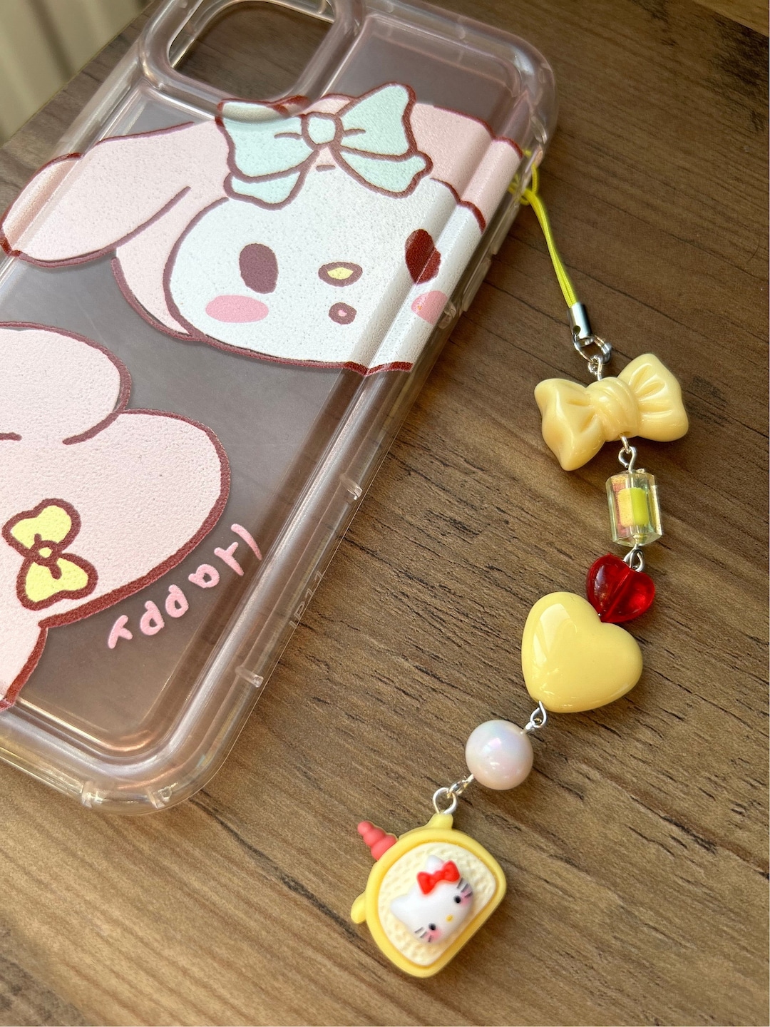HANDMADE Cute Sanrio Hello Kitty Phone Charm Beaded Jewelry Etsy
