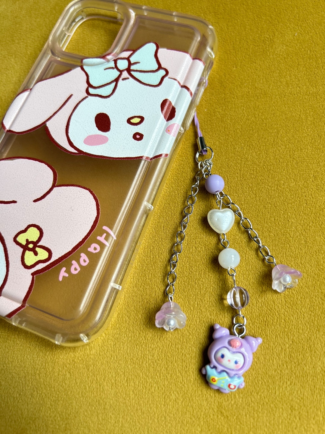 HANDMADE Cute Kawaii Pastel Lilac Kuromi Phone Charm - Etsy