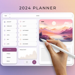 Digital Planner 2024 Dated iPad Planner Goodnotes Notability Planner, Digital Journal, Daily Planner Planner Digital