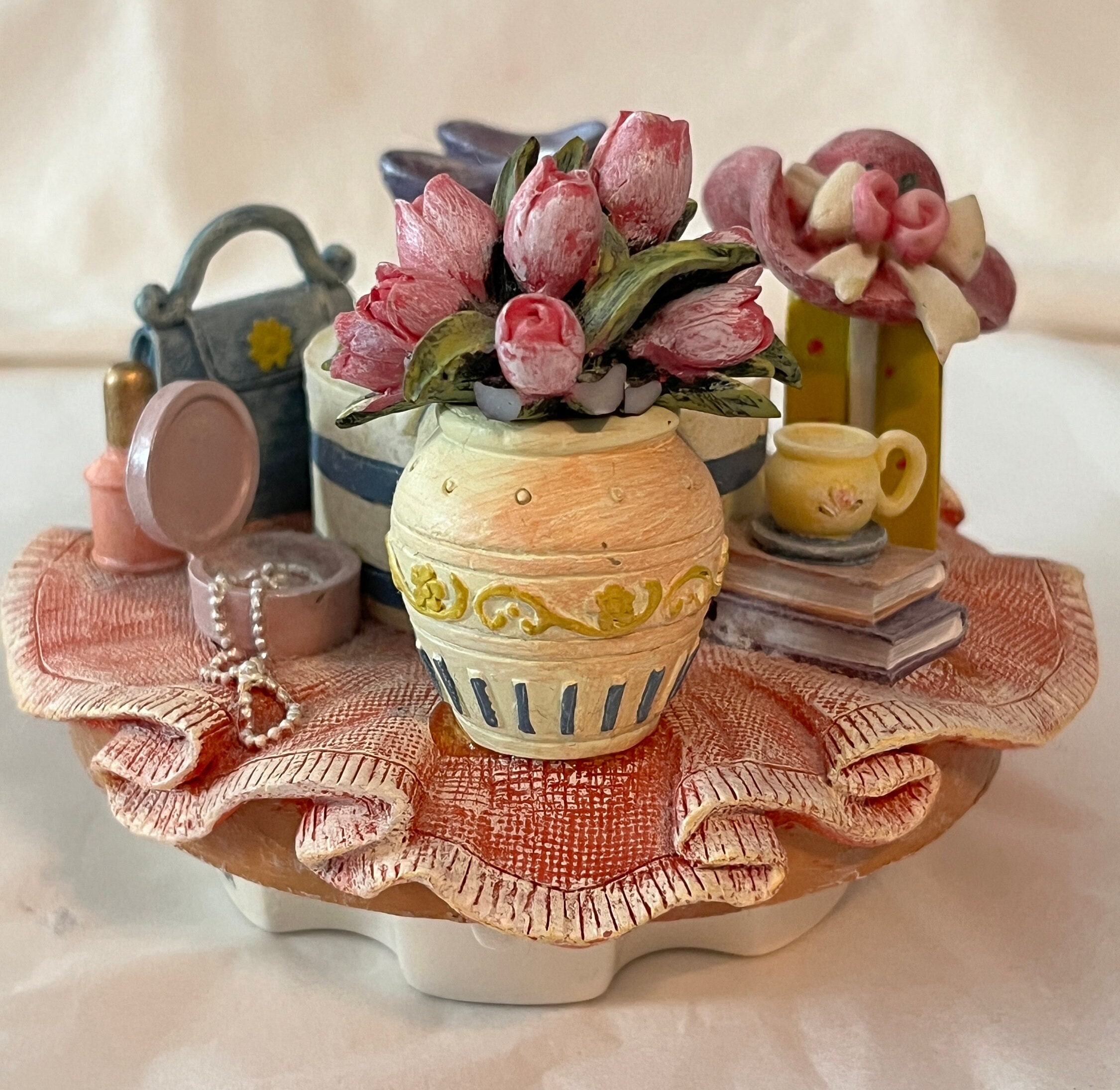 Home Interiors Ceramic Candle Jar Capper Purse Flowers Boots Hat Pearls