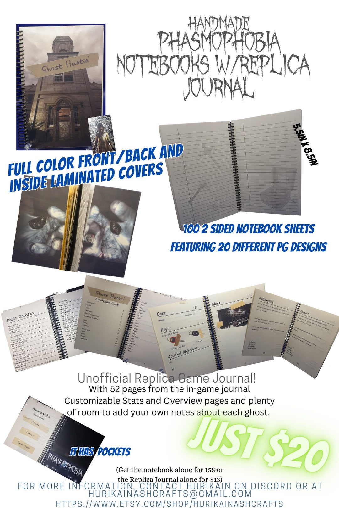 Unofficial Phasmophobia Replica Journal W/ Notebook - Etsy
