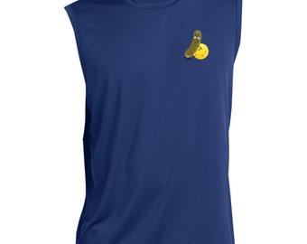 Pickleball Men’s Sleeveless Performance Tee, Pickleball Performance Tee, Pickleball Athletic wear T-Shirt, Pickleball shirt, Pickle Dilly-O