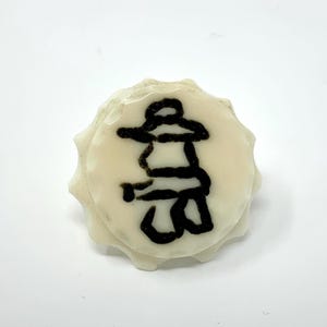 Vintage Inuit Inukshuk Hand Carved Brooch Pin