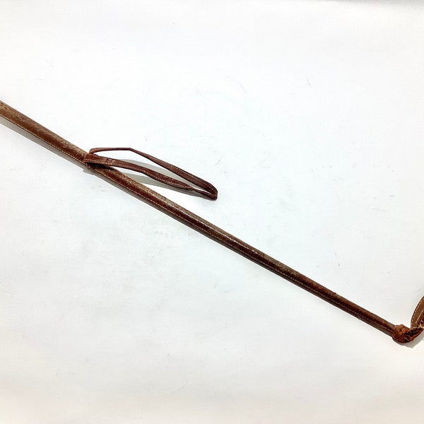 Antique Horse Riding Crop Whip Quirt Stitched Leather