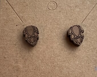 De Hop Stud - Wood Stud Oorbellen