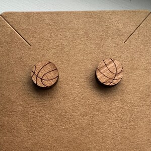 Basketball Ohrringe - aus Holz