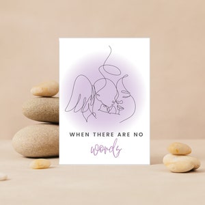 Tarjeta de felicitación imprimible de aborto espontáneo, descarga instantánea de tarjeta plegable PDF de 5x7 pulgadas. Tarjeta de condolencia por pérdida de niños por aborto espontáneo. Descarga imprimible.
