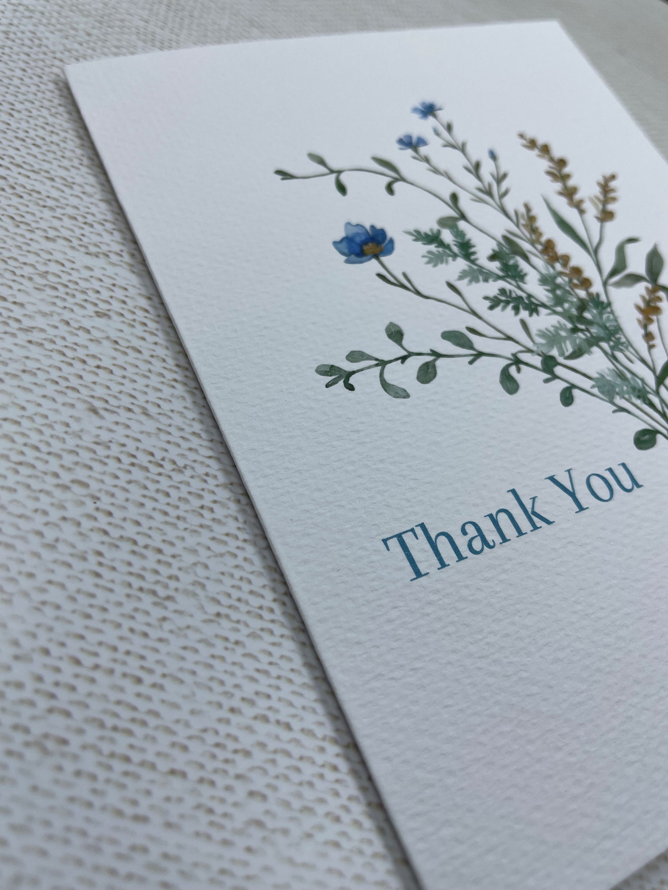 Thank You Card Pack Floral Card Set Thank You Card Blank - Etsy
