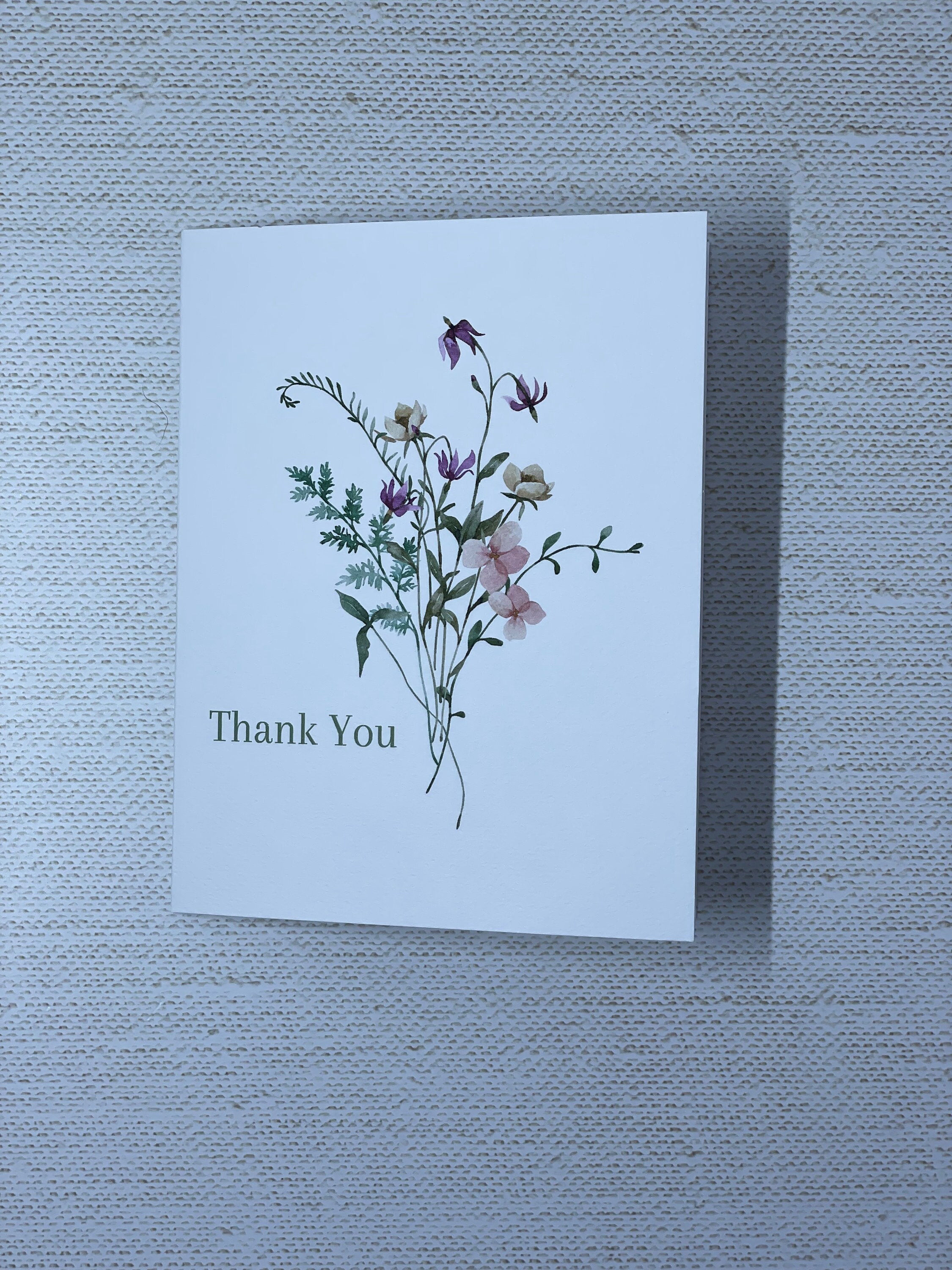 Thank You Card Pack Floral Card Set Thank You Card Blank - Etsy