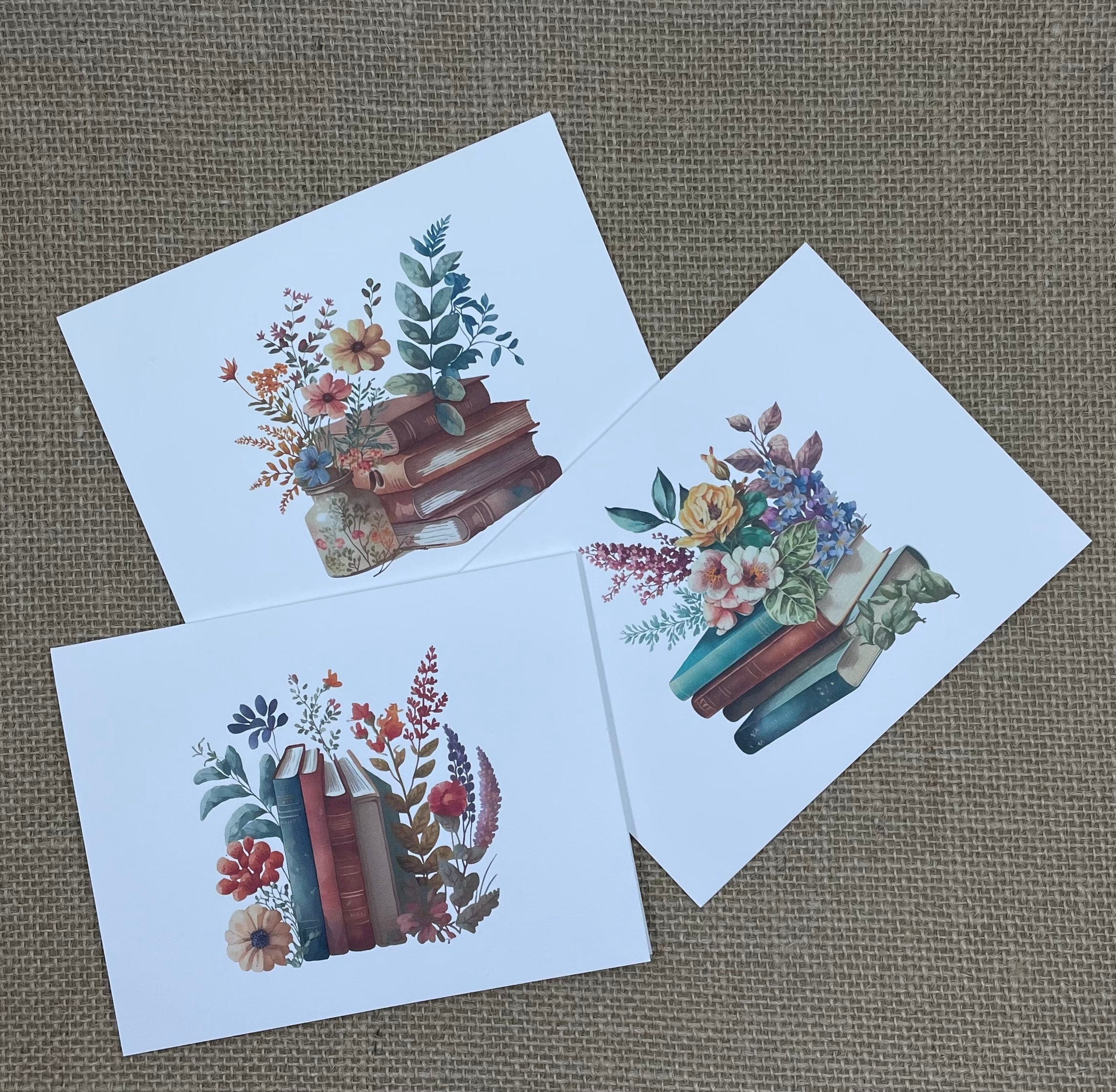 Set of Blank Notecards Notecards Notecards for Book Lovers Blank ...
