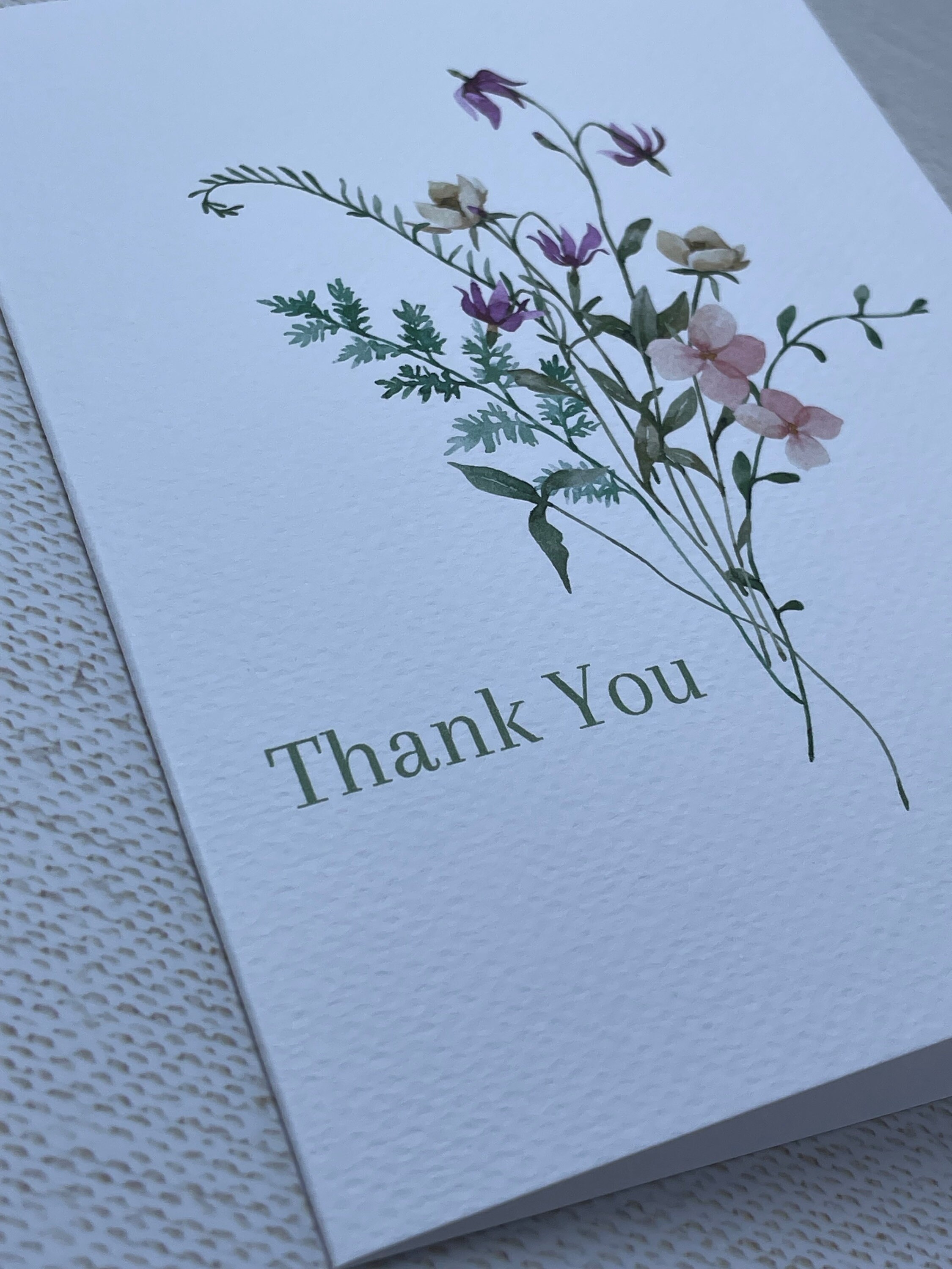 Thank You Card Pack Floral Card Set Thank You Card Blank - Etsy