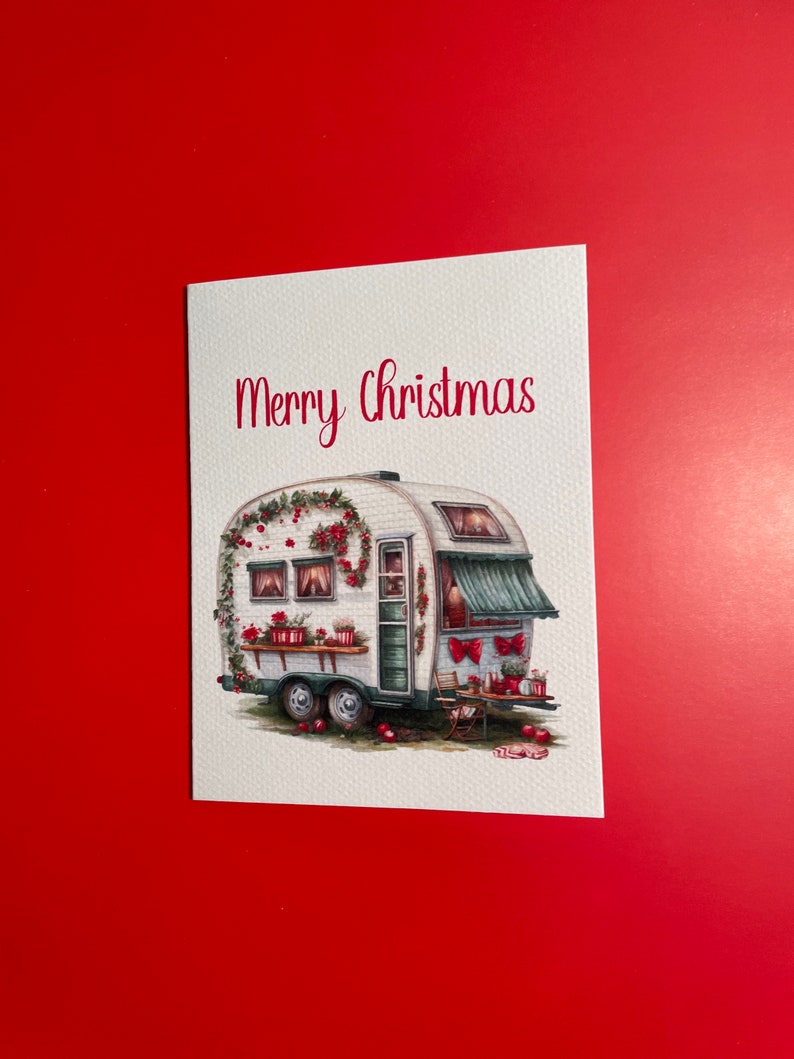 Box Set of Christmas Cards Christmas Cards Christmas Cards Blank inside Christmas Cards with Camper Merry Christmas Cards image 8