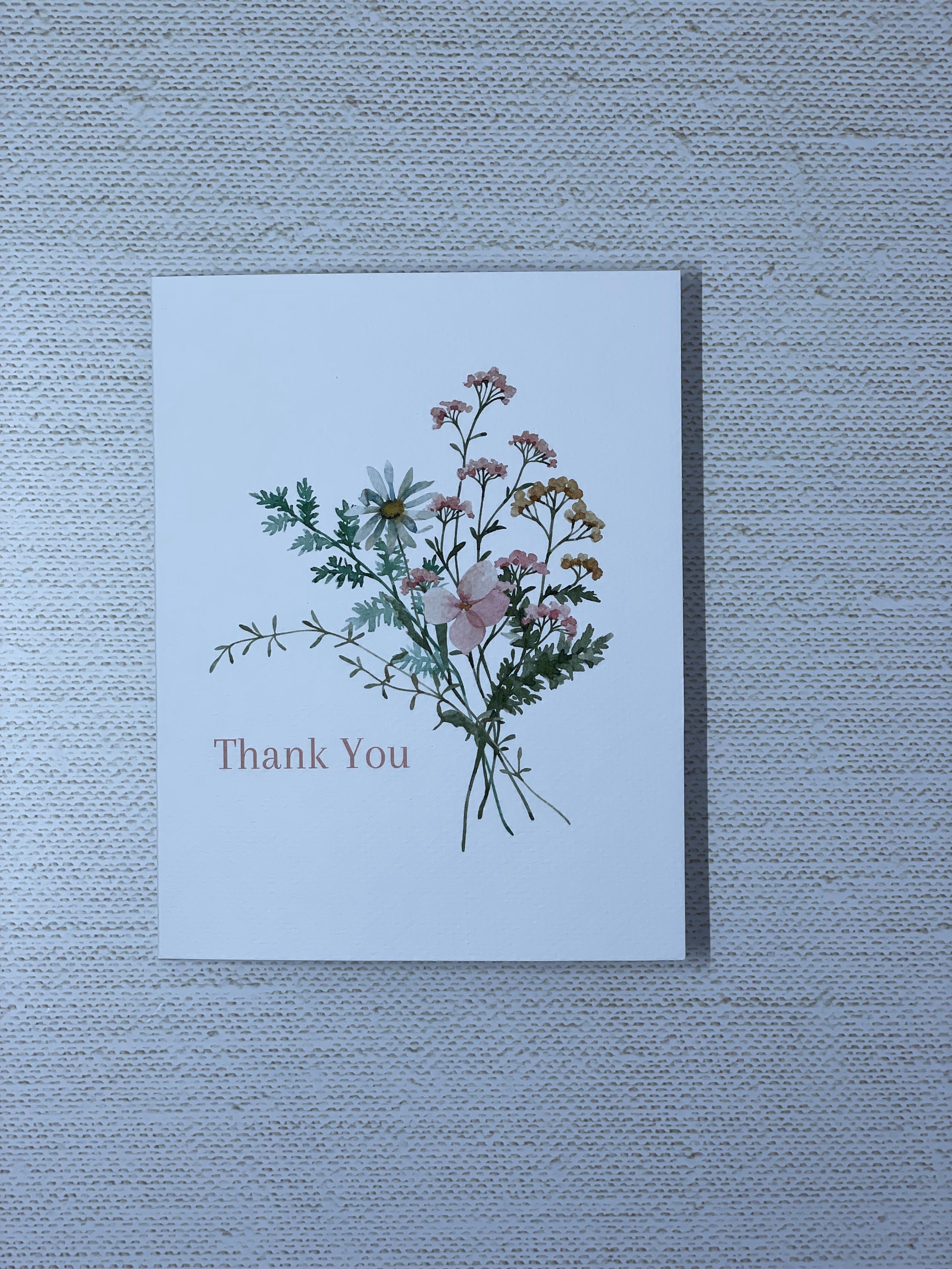 Thank You Card Pack Floral Card Set Thank You Card Blank - Etsy