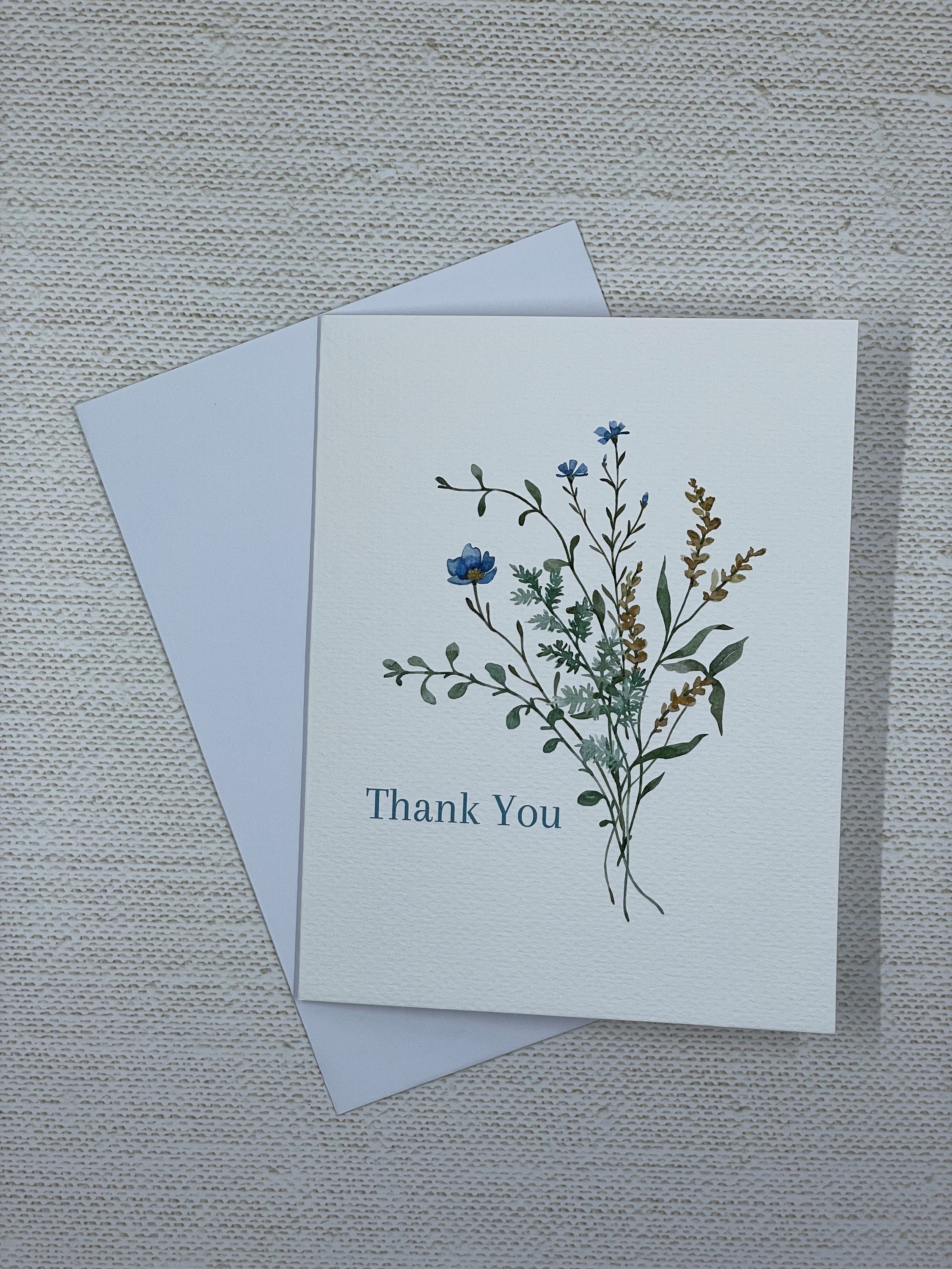 Thank You Card Pack Floral Card Set Thank You Card Blank - Etsy