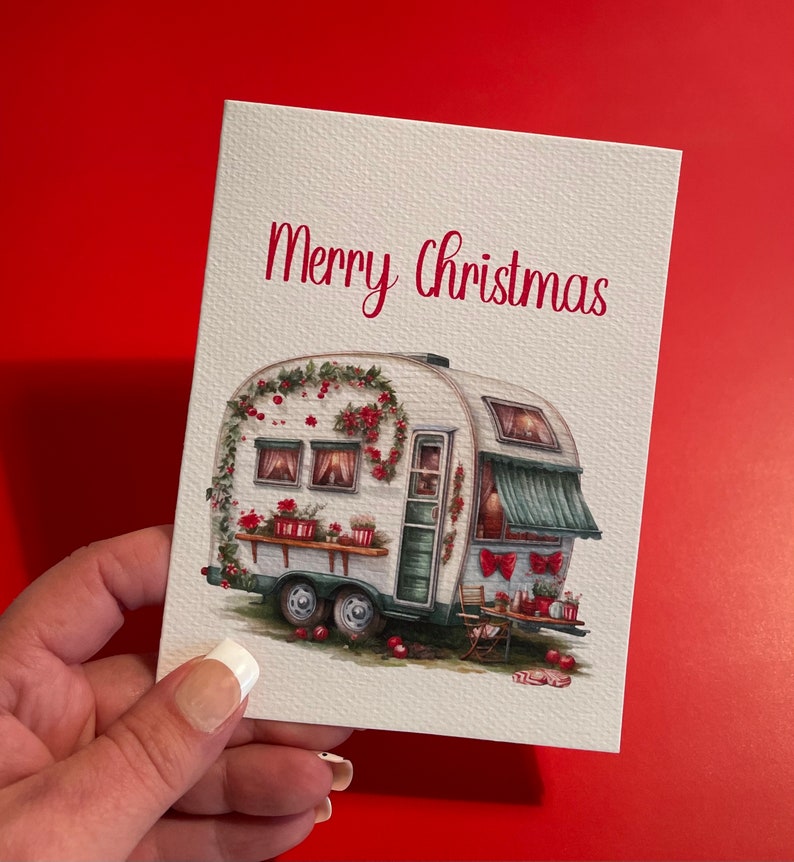 Box Set of Christmas Cards Christmas Cards Christmas Cards Blank inside Christmas Cards with Camper Merry Christmas Cards image 9