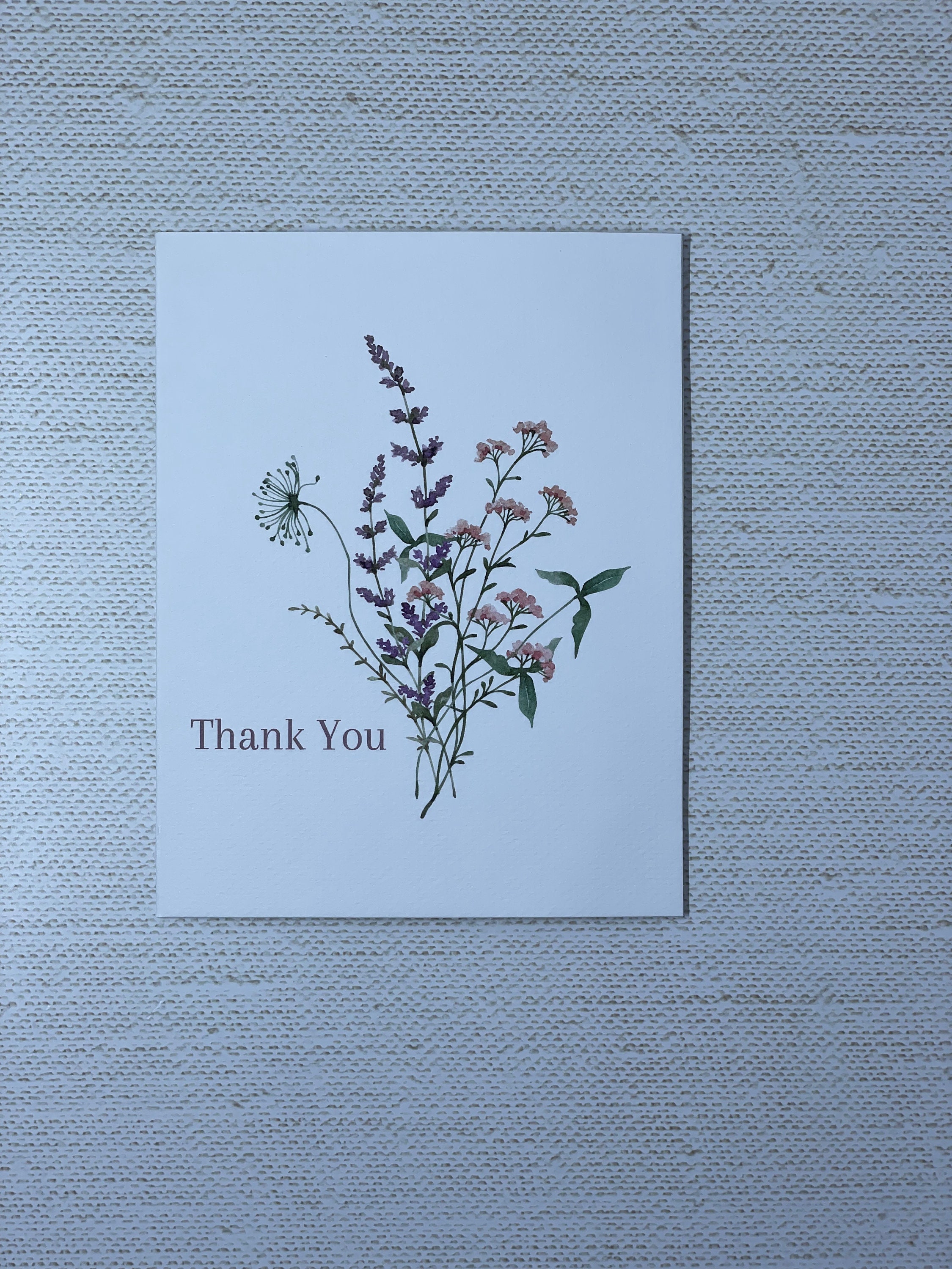Thank You Card Pack Floral Card Set Thank You Card Blank - Etsy