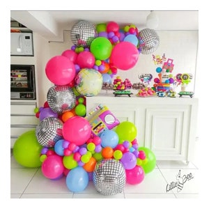 DIY 91 PC Balloon Garland 80s/90s Party/Birthday/Anniversary/Colorful Balloons/80s Birthday Party Decorations/90s Birthday Party Decorations