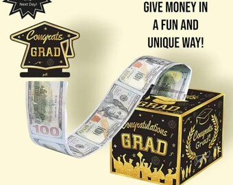 Happy Graduation Money Box Pull Set - DIY Cash Gift Box With 35 Bags, Birthday Gift For Friends & Family - View #10