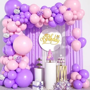 96PC DIY Pink and Purple Balloon Garland Birthday Garland Birthday Party Decor Baby Shower Decor Bridal Shower Engagement Party Decor