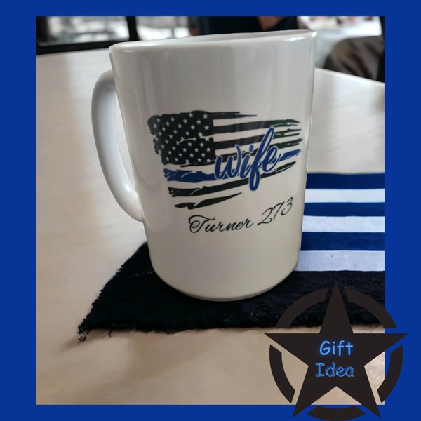 Personalized Coffee Mugs Gifts For Her Gifts Under 20/Birthday Gift Ideas Mother's Day Novelty Gifts Police Wife Gifts