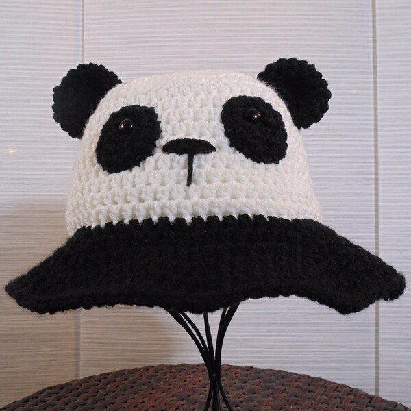 Crochet Panda Hat Etsy