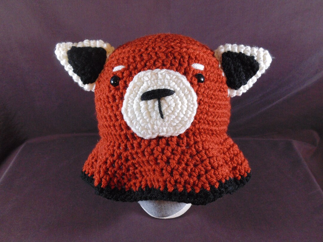 Handmade Crochet Red Panda Bucket Hat Etsy
