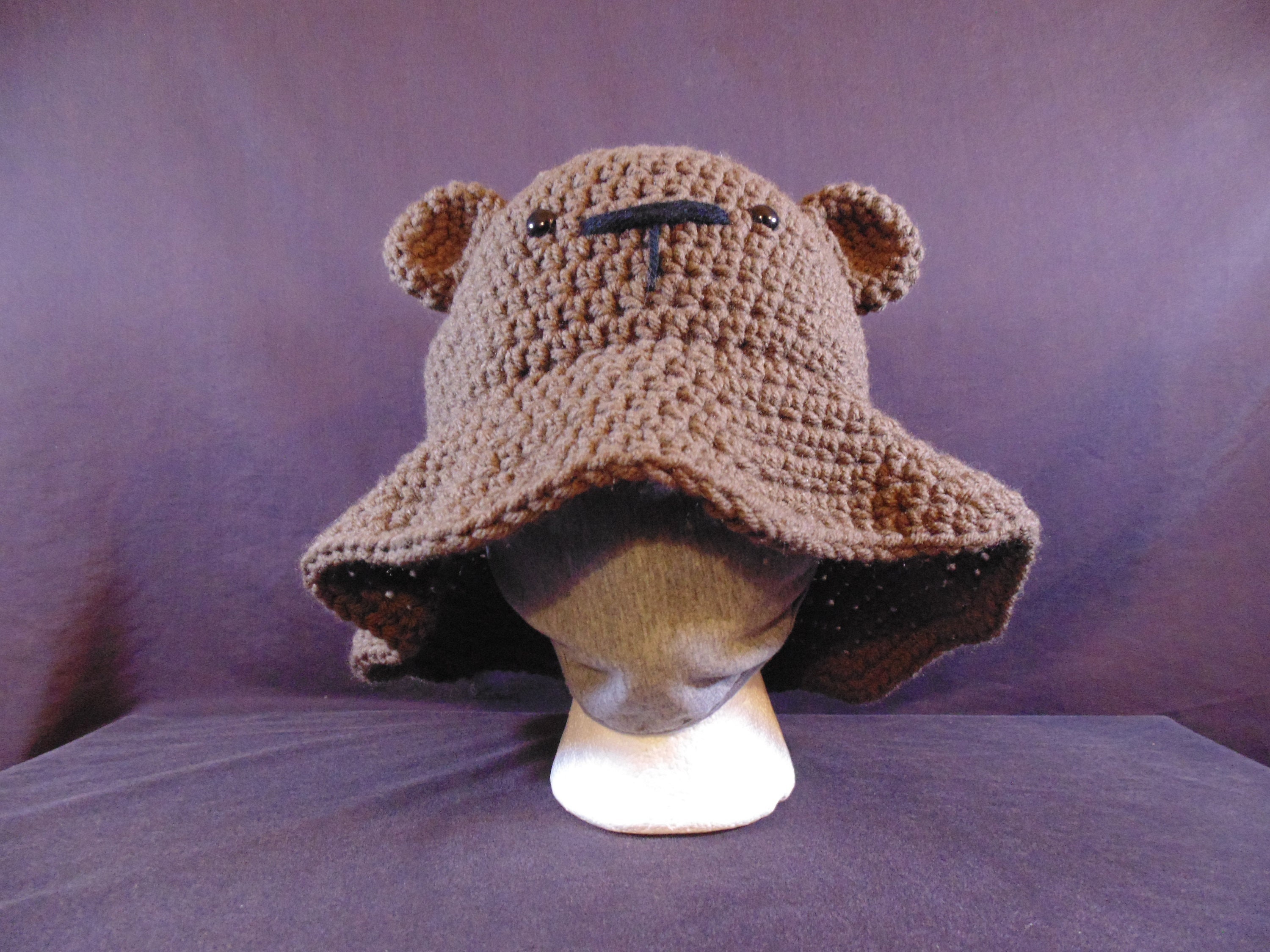 Brown Bear Hat Crochet Pattern 053 - Alena's Design