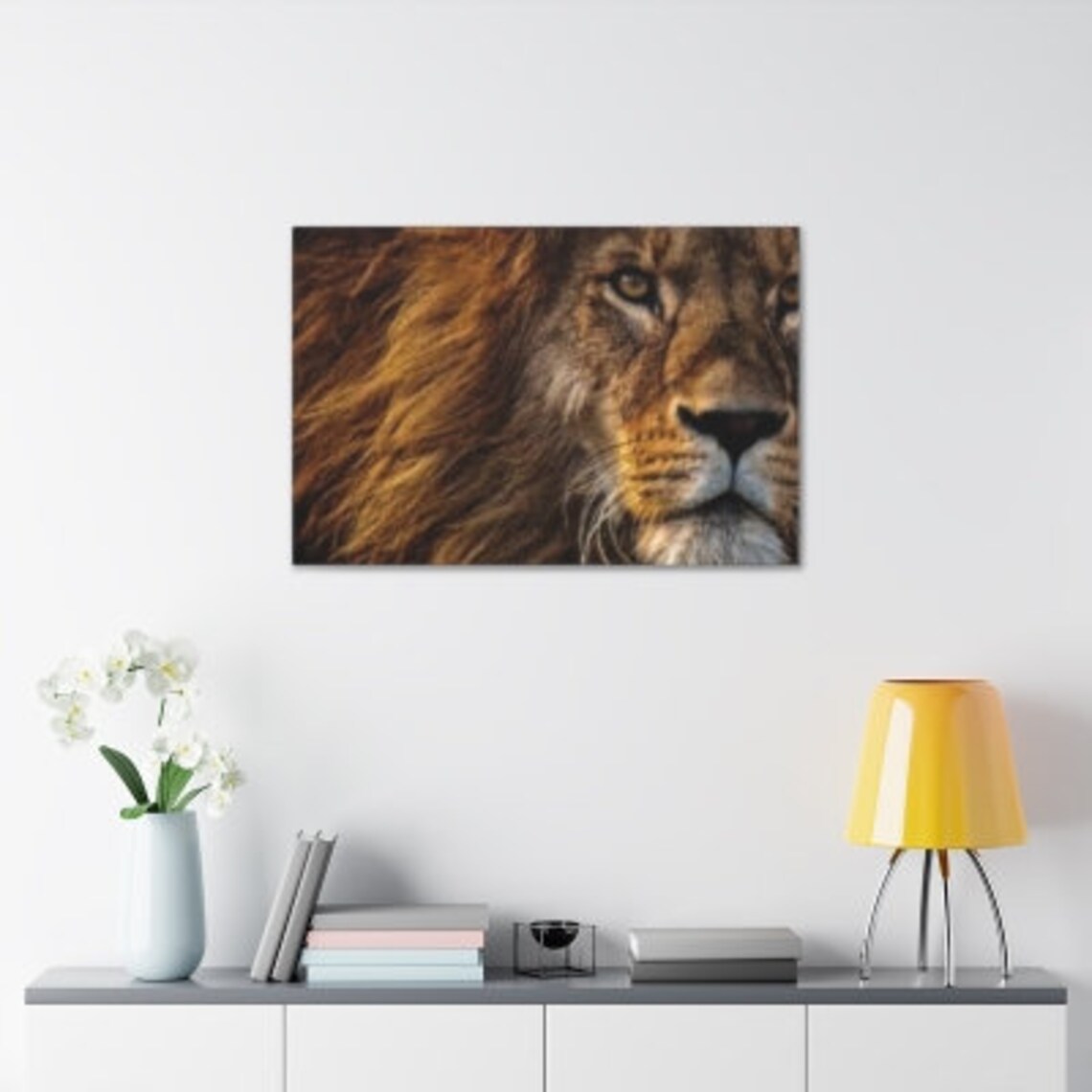Lion Wall Art African Lion Canvas Wall Art Art Animal Canvas Etsy