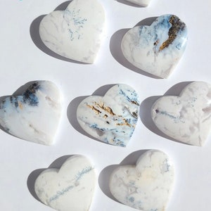 Dendritic Agate Hearts