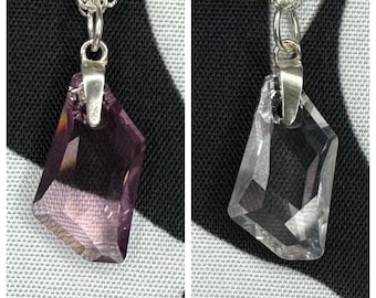 Swarovski Crystal Pendant Necklace, Lilac and Crystal Clear