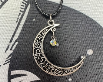 Crescent Moon Pendant Necklace