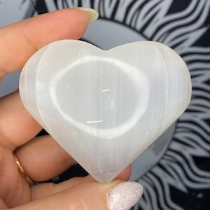 Selenite/Satin Spar Heart