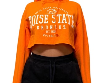 Boise State Crop Hoodie Vintage