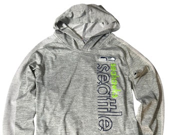 Seattle Seahawks Crop Long Sleeve Hoodie Vintage|NFL|Small