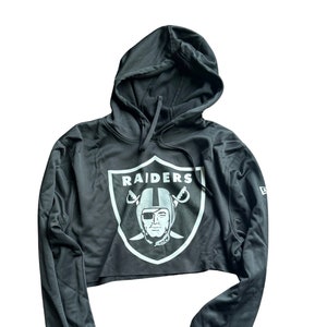 Raiders crop top hoodie hotsell