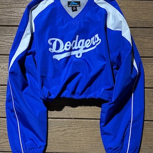 Los Angeles Dodgers Windbreaker Cropped Vintage Pullover MLB Baseball Large