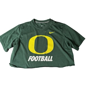 Oregon Footballl Crop T-shirt Vintage|Small