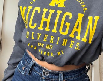 Michigan Crop Sweatshirt Vintage