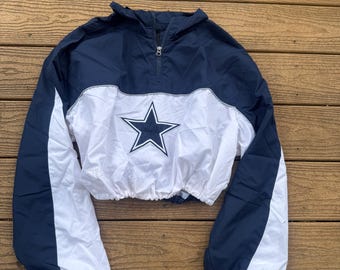 Dallas Cowboys Windbreaker Cropped Vintage Pullover NFL