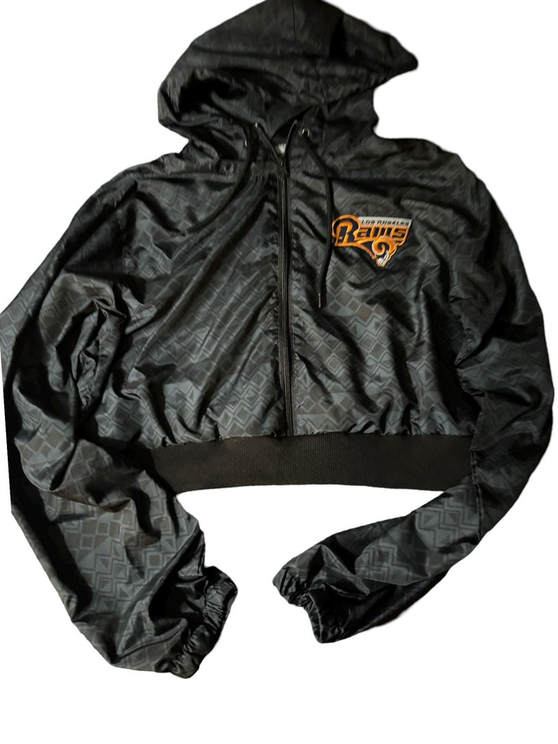 Rams Windbreaker Cropped Vintage Pullovermediumnfl Etsy