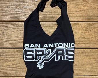 San Antonio Spurs Vintage Reworked Halter Top Basketball NBA Finals Small