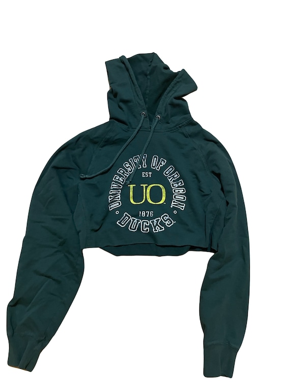University of Oregon Ducks Crop Hoodie Vintage|Small